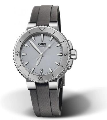 Oris Aquis Date 36 Stainless Steel Grey Textile Replica Watch 01 733 7652 4143-07 5 18 13FC